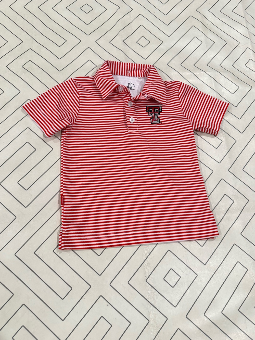 Garb Striped Red Texas Tech Polo